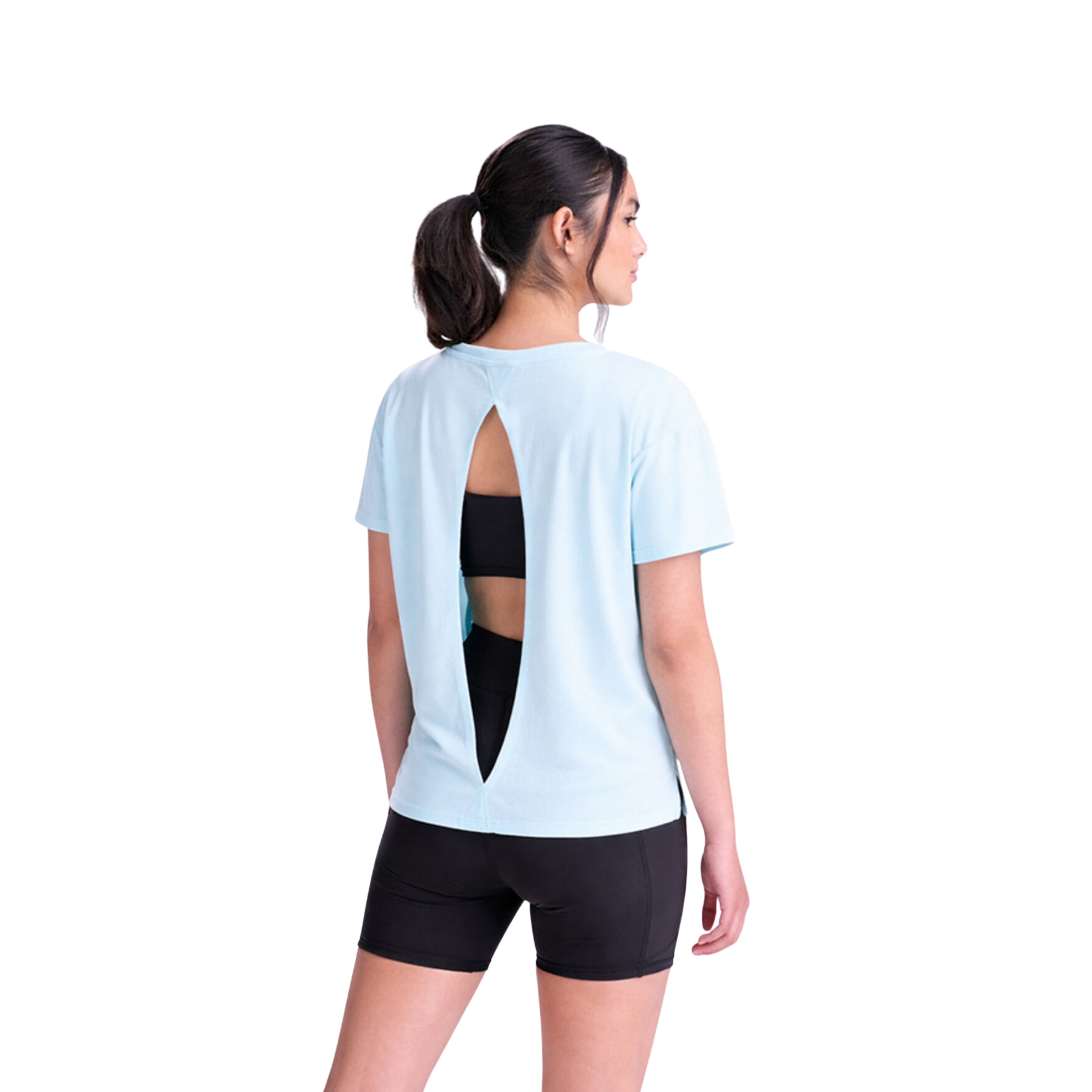 AWDis Just Cool Women's Open Back T womens open back tshirt black left chest F