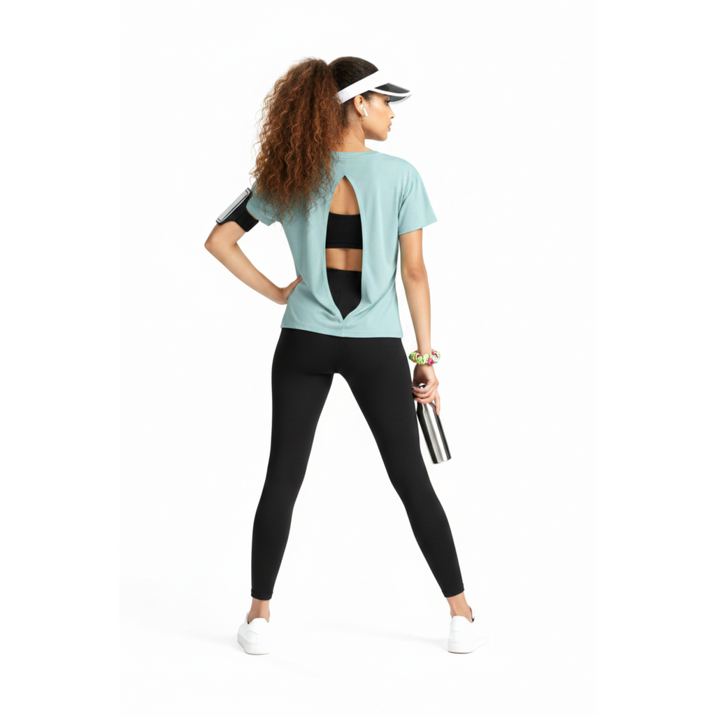 AWDis Just Cool Women's Open Back T womens open back tshirt black left chest F