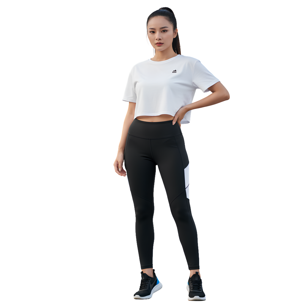 Women's TriDri Crop Top  tshirt gym black final