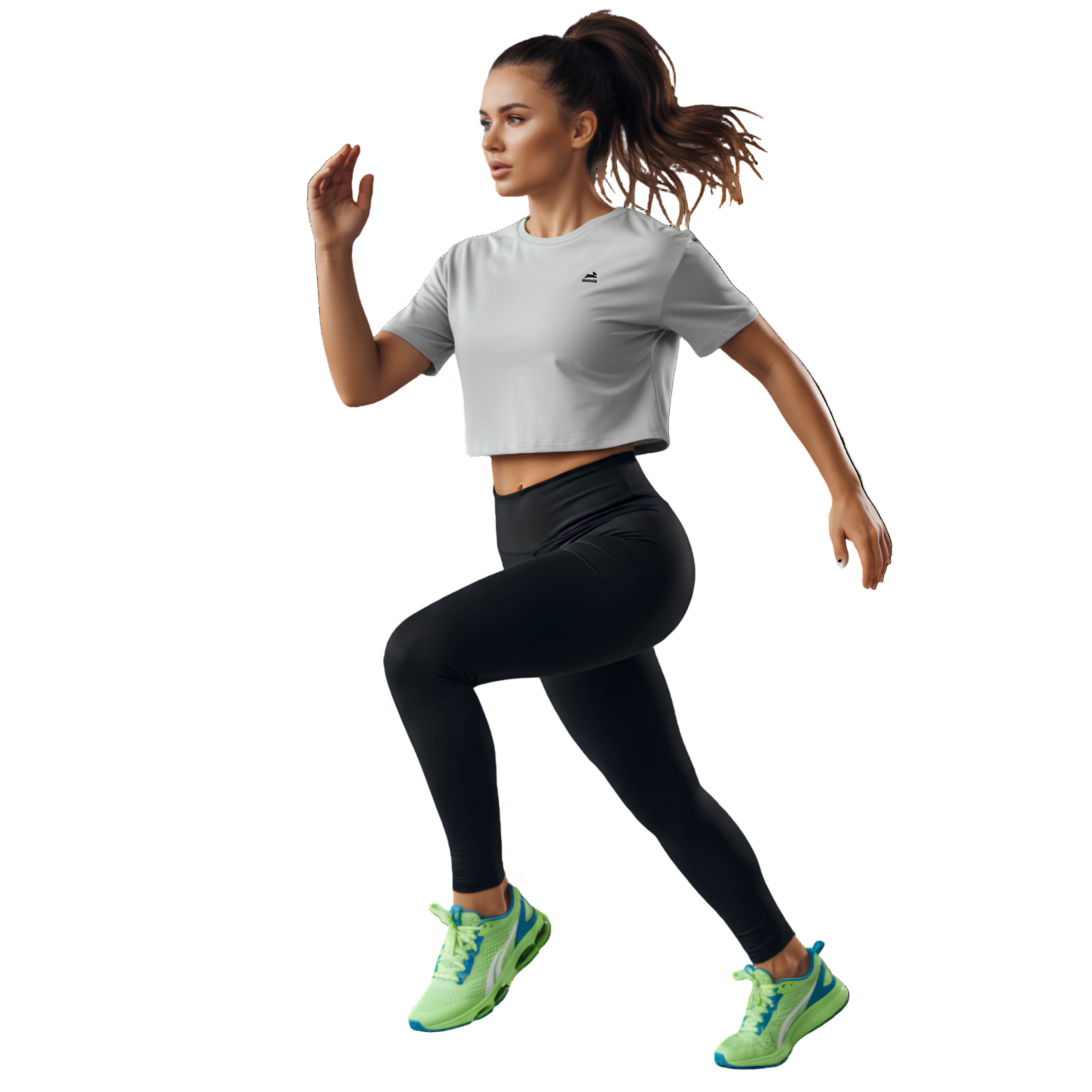 Women's TriDri Crop Top  tshirt gym black final