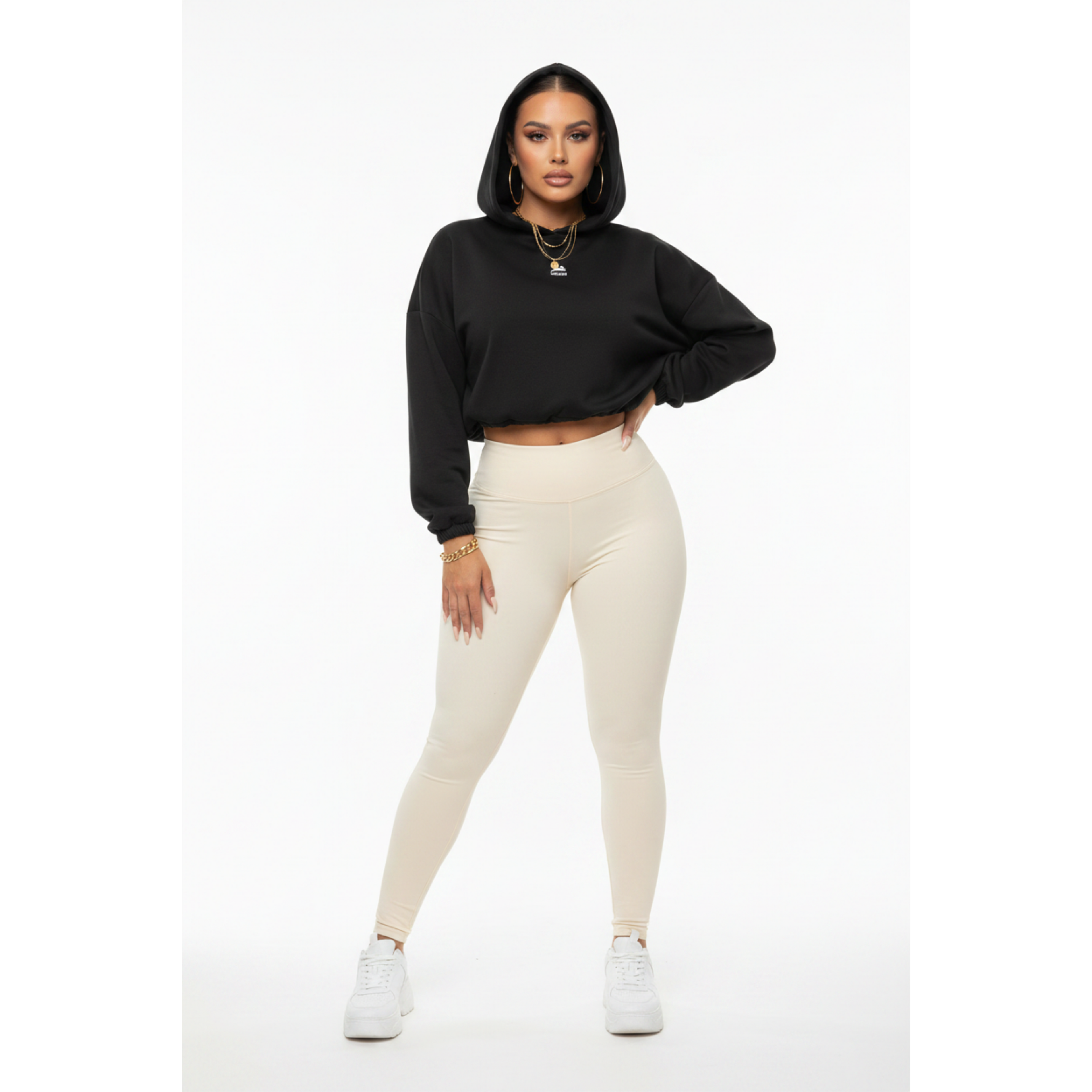 Women's Cropped Oversized Hoodie