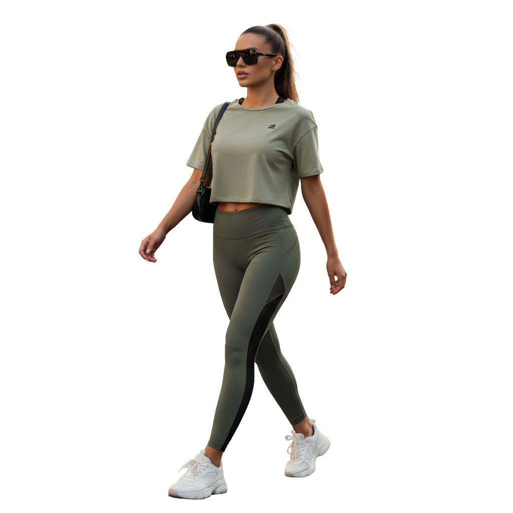 Women's TriDri Crop Top  tshirt gym black final