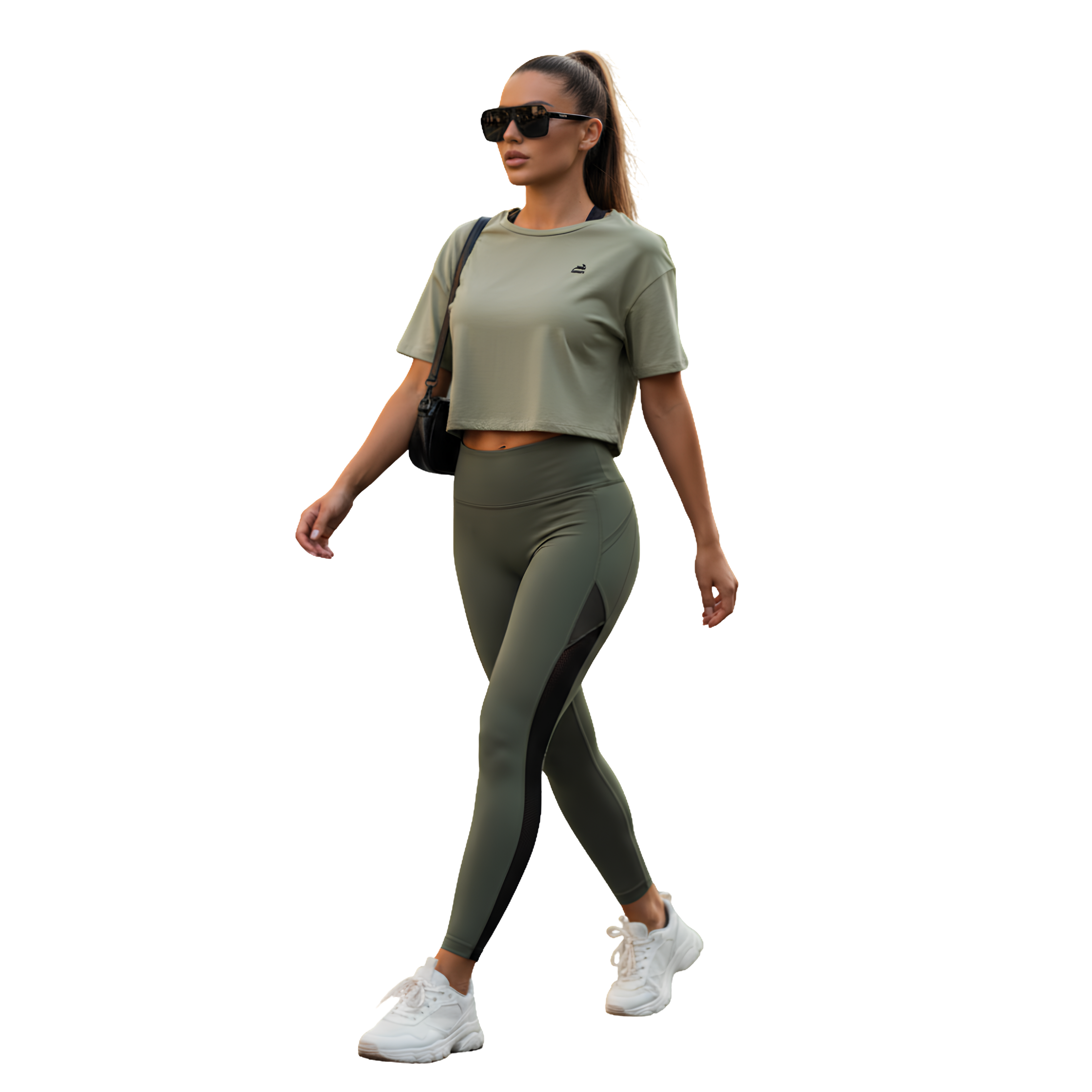 Women's TriDri Crop Top  tshirt gym black final