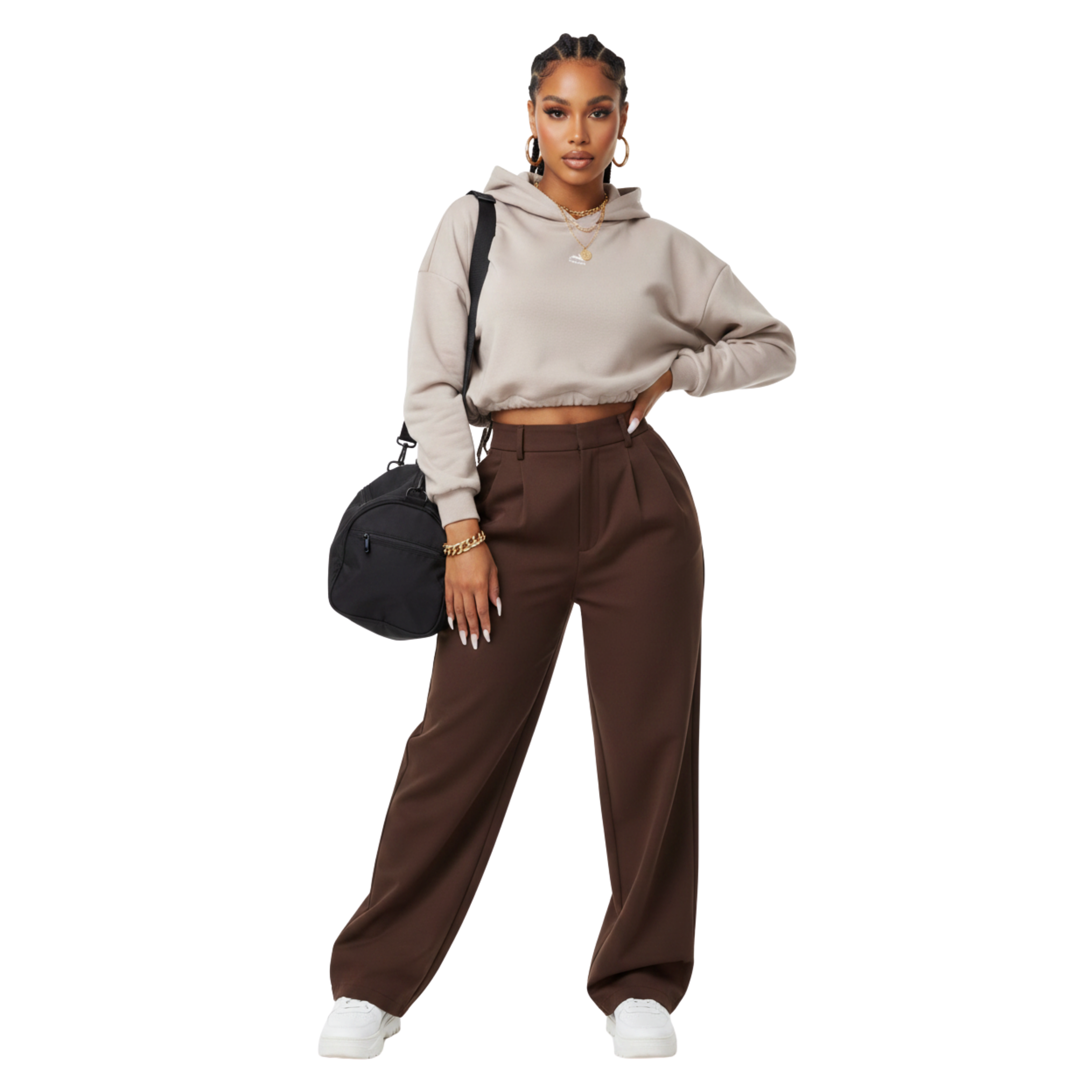 Women's Cropped Oversized Hoodie