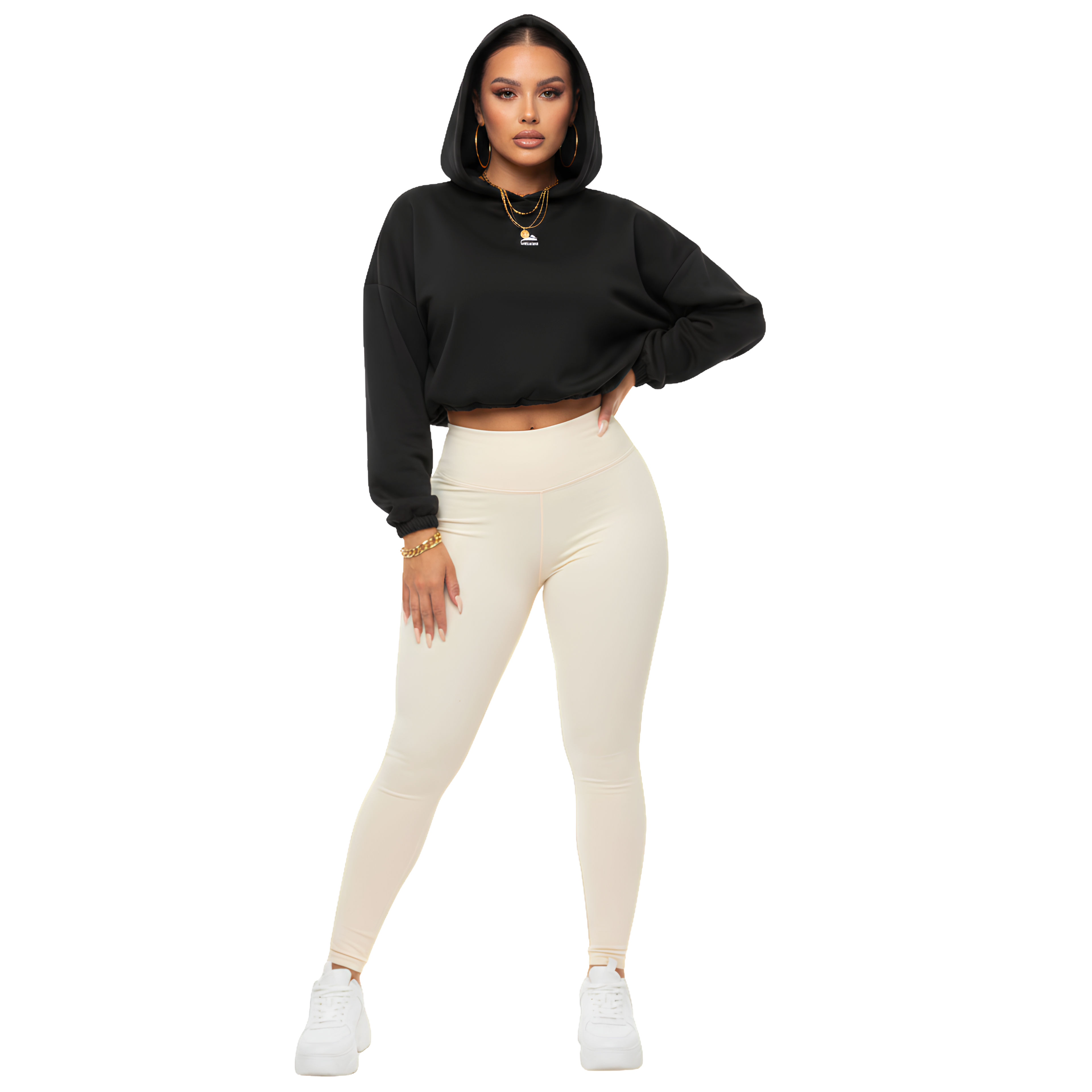 Michkom Essentials Cropped Hoodie