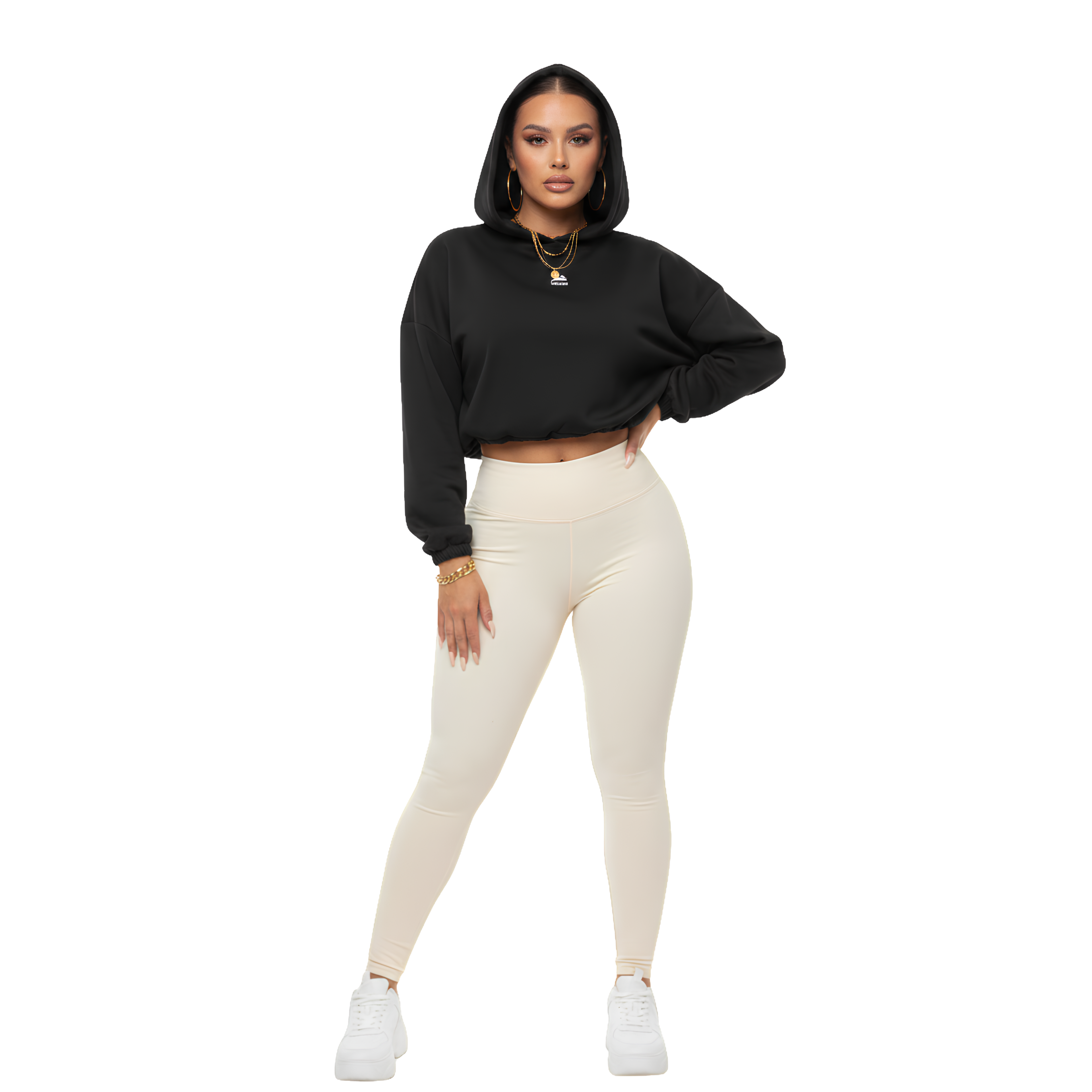 Michkom Essentials Cropped Hoodie